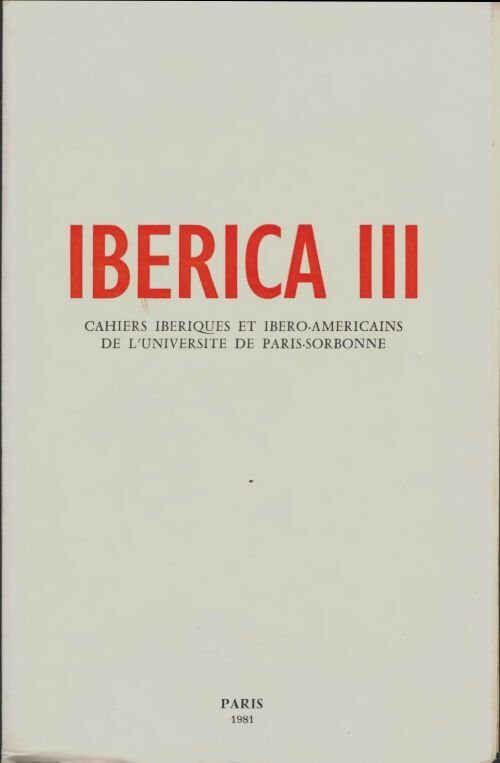 Livrenpoche : Iberica III - Collectif - Livre