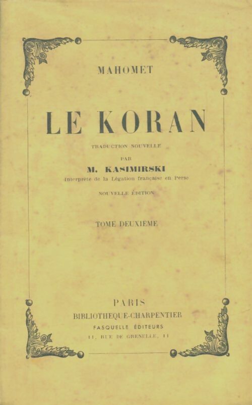 Livrenpoche : Le koran Tome II - Mahomet - Livre