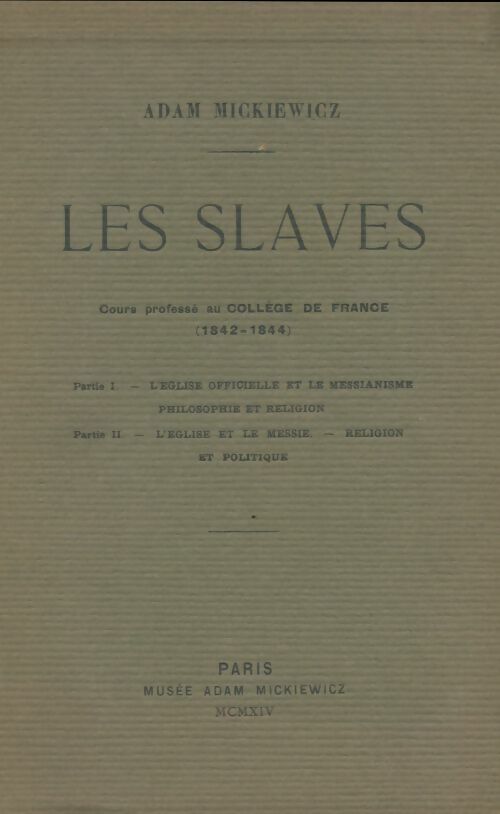 Livrenpoche : Les slaves - Adam Mickiewicz - Livre