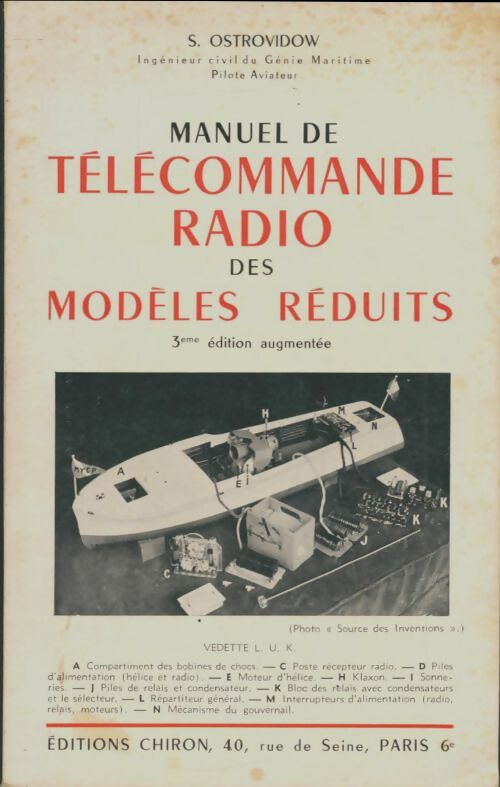 Manuel de télécommande radio des modèles réduits - S Ostrovidow -  Chiron GF - Livre