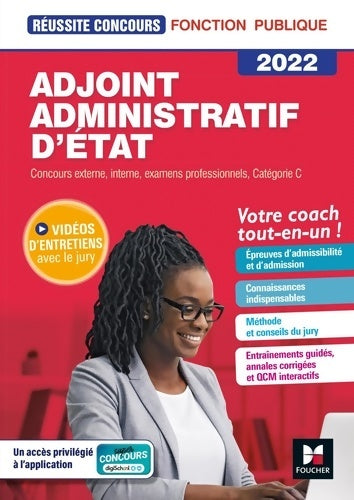 Livrenpoche : Réussite Concours - Adjoint Administratif d'Etat - Catégorie C - 2022- Préparation complète - Anne Ducastel - Livre