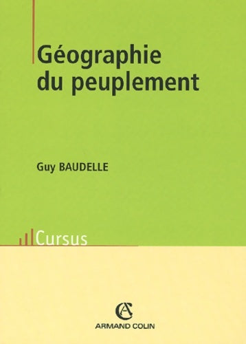 Livrenpoche : Géographie du peuplement - Guy Baudelle - Livre