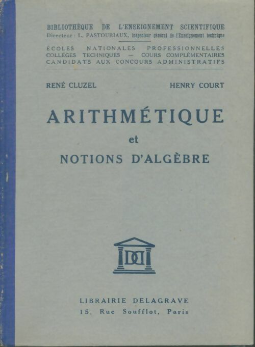 Livrenpoche : Arithmétique et notions d'algèbre - R. Cluzel - Livre