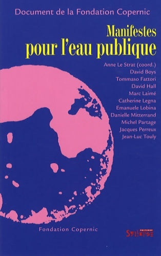Livrenpoche : Manifestes pour l'eau publique - LE STRAT ANNE - Livre