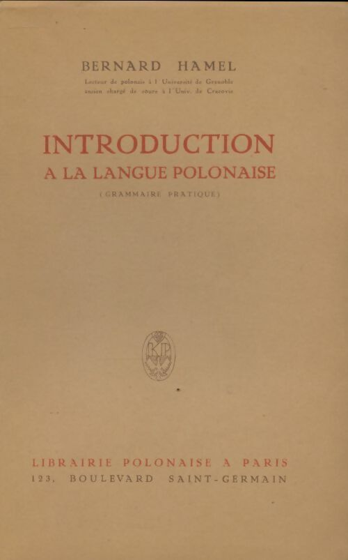 Livrenpoche : Introduction à la langue polonaise - Bernard Hamel - Livre