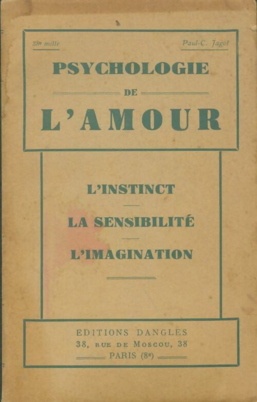 Livrenpoche : Psychologie de l'amour - Paul-C. Jagot - Livre