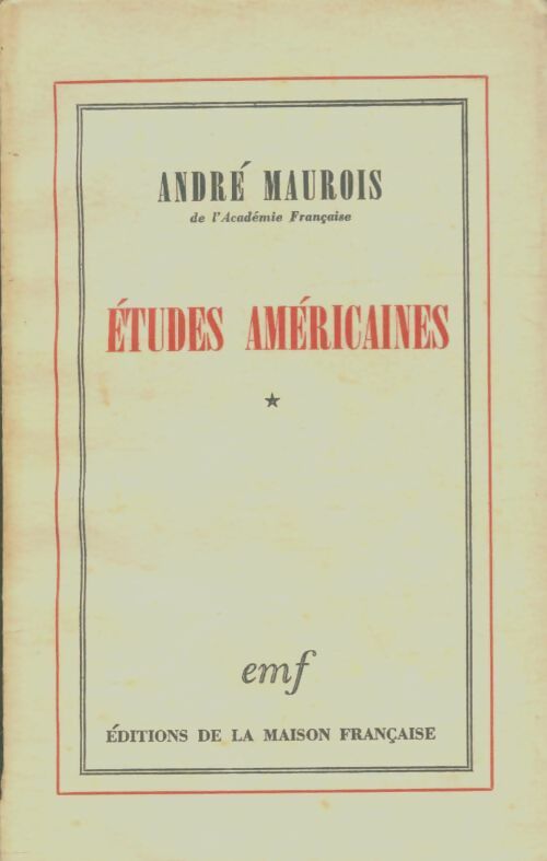 Livrenpoche : Études américaines Tome I - André Maurois - Livre