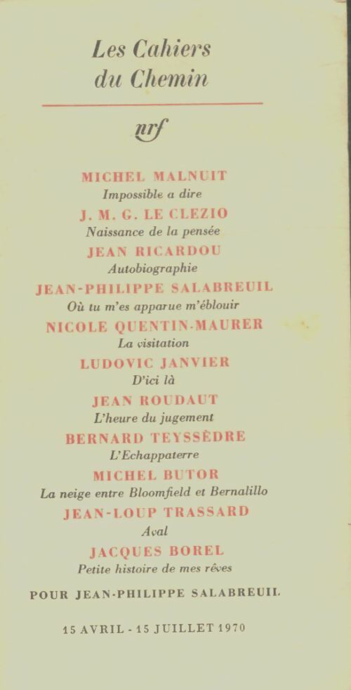 Livrenpoche : Les cahiers du chemin n°9 - Collectif - Livre