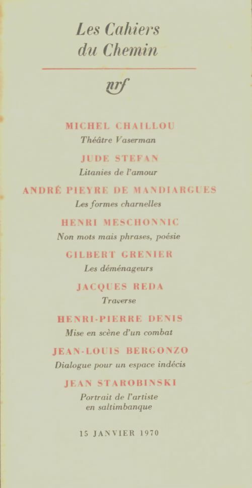 Livrenpoche : Les cahiers du chemin n°8 - Collectif - Livre