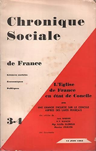 Livrenpoche : Chronique sociale de France n°3-4 - Collectif - Livre