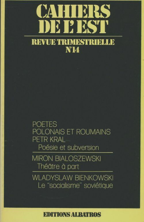 Livrenpoche : Cahiers de l'est n°14 - Collectif - Livre