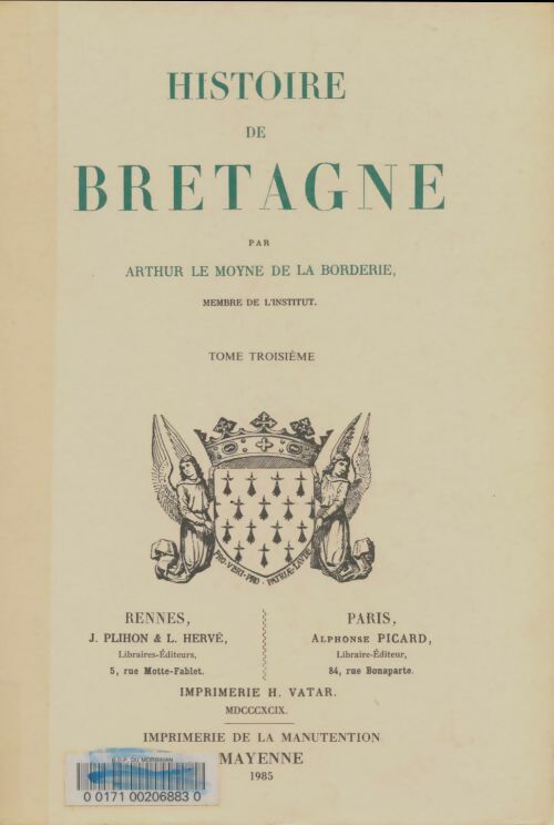 Livrenpoche : Histoire de Bretagne Tome III - Arthur Le Moyne De La Borderie - Livre