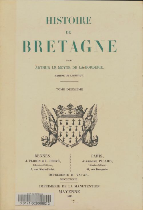 Livrenpoche : Histoire de Bretagne Tome II - Arthur Le Moyne De La Borderie - Livre