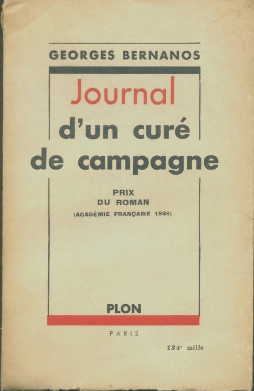 Journal d'un curé de campagne - Georges Bernanos -  Plon poches divers - Livre