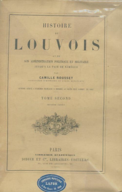 Livrenpoche : Histoire de Louvois Tome II - Camille Rousset - Livre