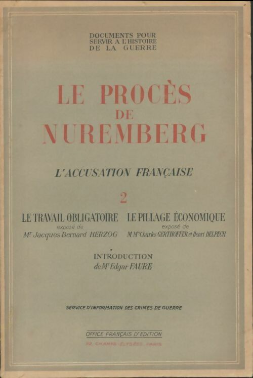 Livrenpoche : Le procès de Nuremberg Tome II - Collectif - Livre