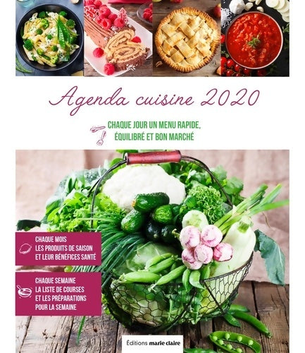 Livrenpoche : Agenda cuisine 2020 : 365 menus rapides équilibrés bon marché - Lucie Reynier - Livre