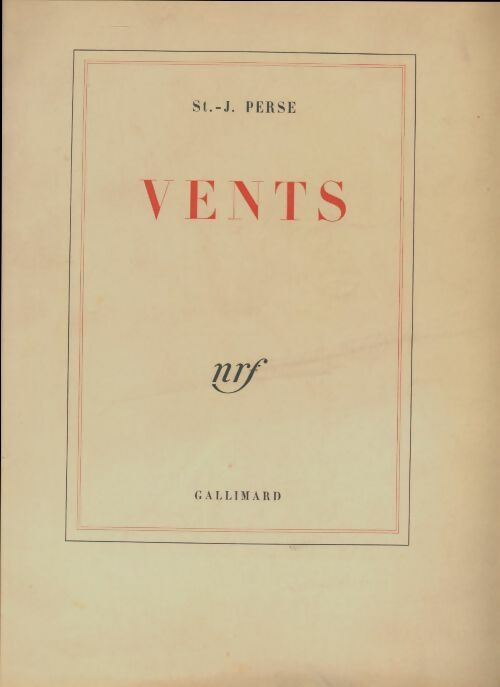 Livrenpoche : Vents - Saint-John Perse - Livre