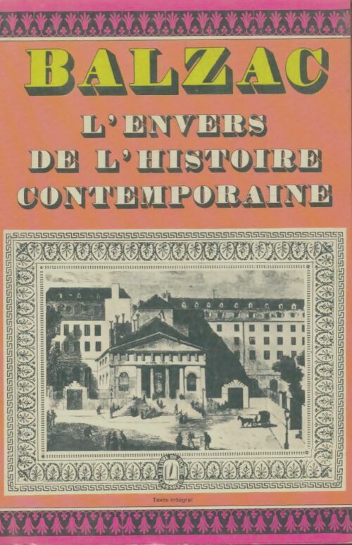 Livrenpoche : L'envers de l'histoire contemporaine - Honoré De Balzac - Livre