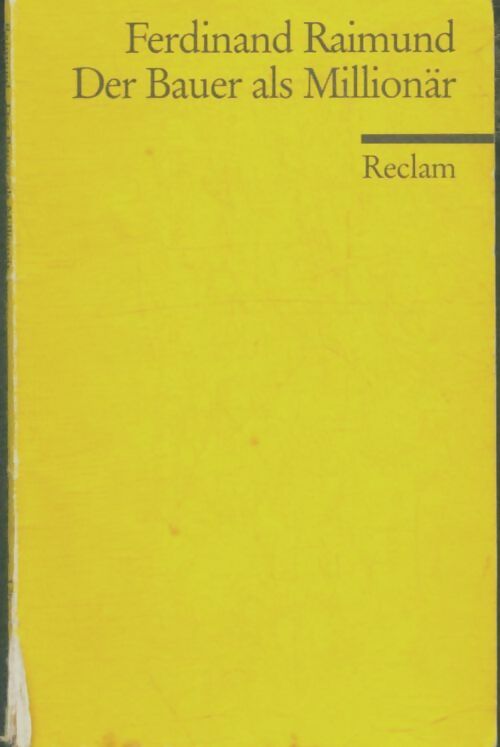 Livrenpoche : Der bauer als millionär - Ferdinand Raimund - Livre