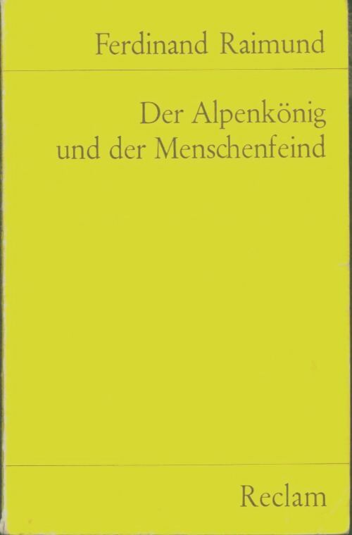 Der alpenkonig und der menschenfeind - Ferdinand Raimund -  Universal-Bibliothek - Livre