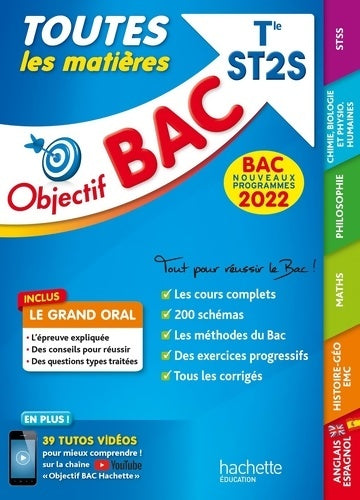 Livrenpoche : Objectif Bac - Term ST2S Toutes les matières BAC 2022 - Chrystelle Ménard - Livre