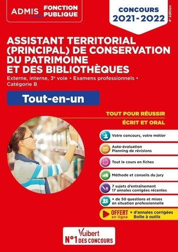Livrenpoche : Concours Assistant territorial et Assistant principal de conservation du patrimoine et des bibliothèques - Catégorie B - Tout-en-un : Concours externe ... Et 3e voie - Examens professionnels - 2021 - Albane Lejeune - Livre