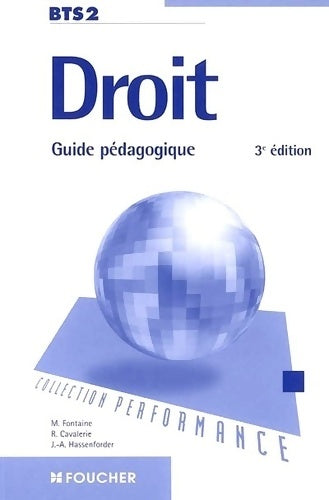 Livrenpoche : Droit BTS 2e année : Guide pédagogique - Robert Cavalerie - Livre
