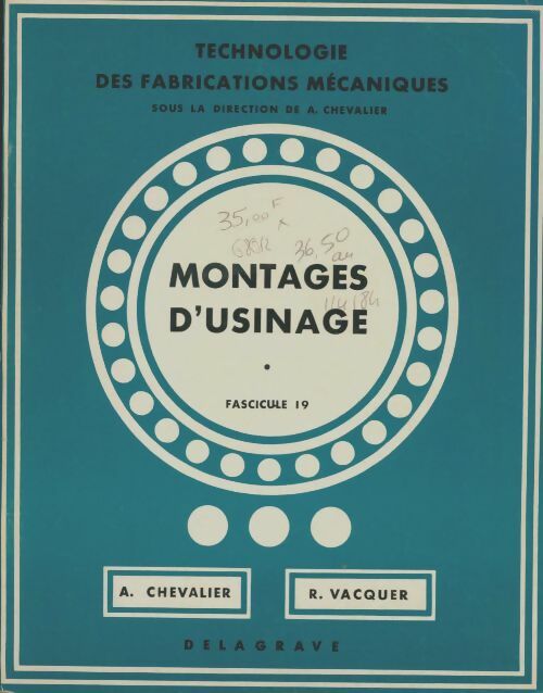 Livrenpoche : Montages d'usinage - A Chevalier - Livre