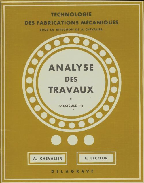 Livrenpoche : Analyse des travaux - A. Chevalier - Livre