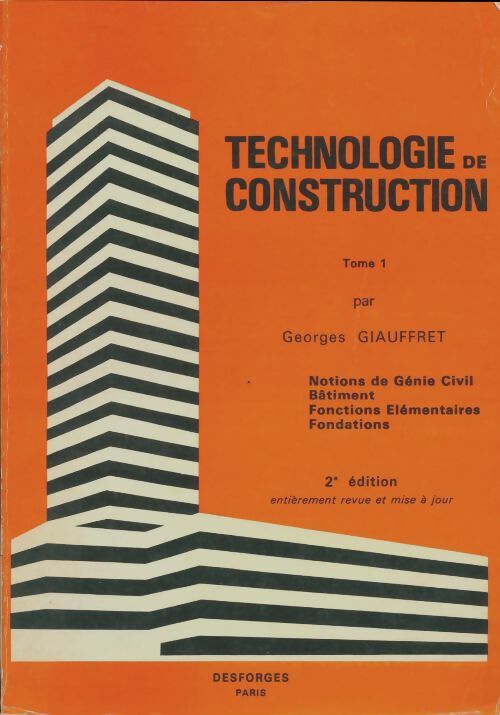 Livrenpoche : Technique de construction Tome I - Georges Giauffret - Livre