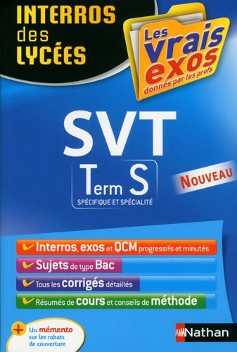 Livrenpoche : Interros des Lycées SVT Term S - Nathalie Bouches-Noris - Livre