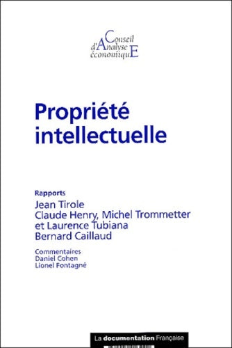 Livrenpoche : Propriété intellectuelle - Conseil D'analyse économique - Livre
