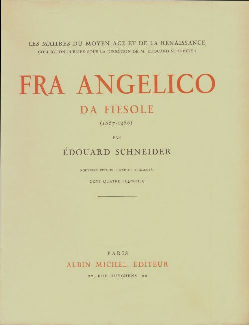 Livrenpoche : Fra Angelico da Fiesole - Edouard Schneider - Livre