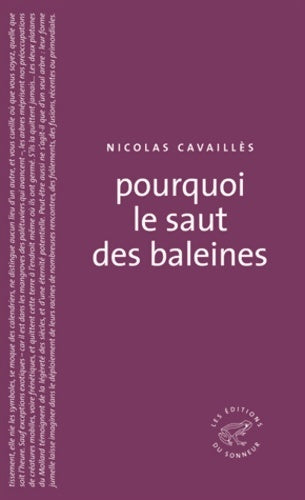 Livrenpoche : Pourquoi le saut des baleines - Nicolas Cavailles - Livre