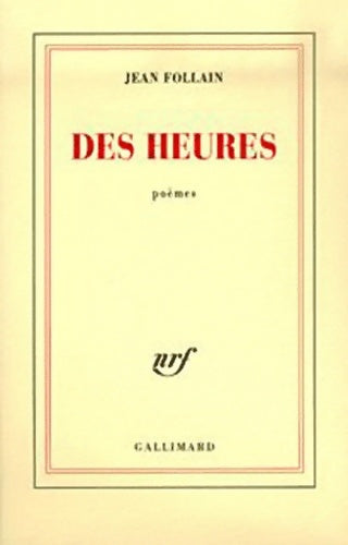 Livrenpoche : Des heures - Follain - Livre