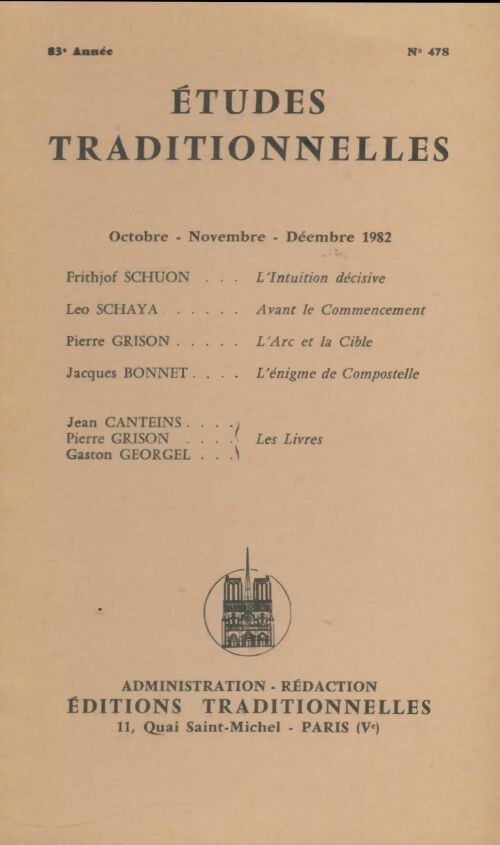 Livrenpoche : Études traditionnelles n°478 - Collectif - Livre
