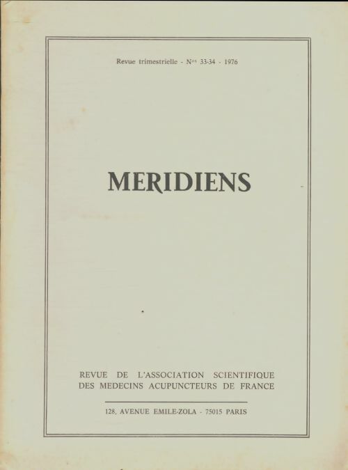 Livrenpoche : Méridiens n°33-34 - Collectif - Livre