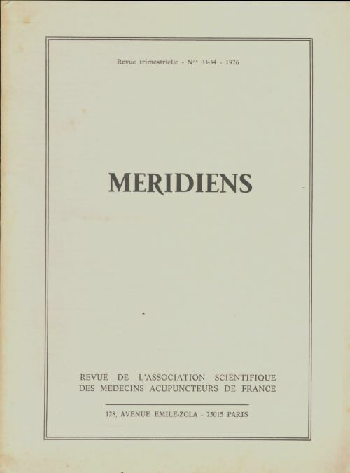 Méridiens n°33-34 - Collectif -  Méridiens - Livre