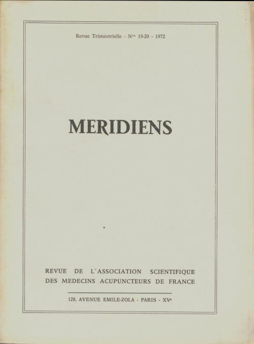 Livrenpoche : Méridiens n°19-20 - Collectif - Livre