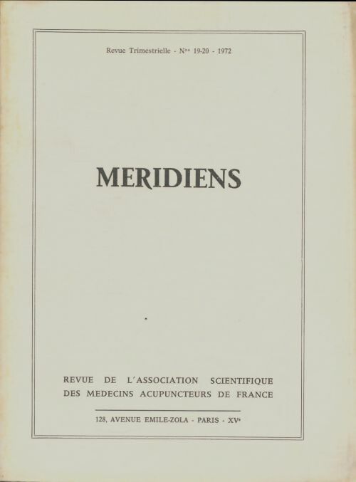 Méridiens n°19-20 - Collectif -  Méridiens - Livre