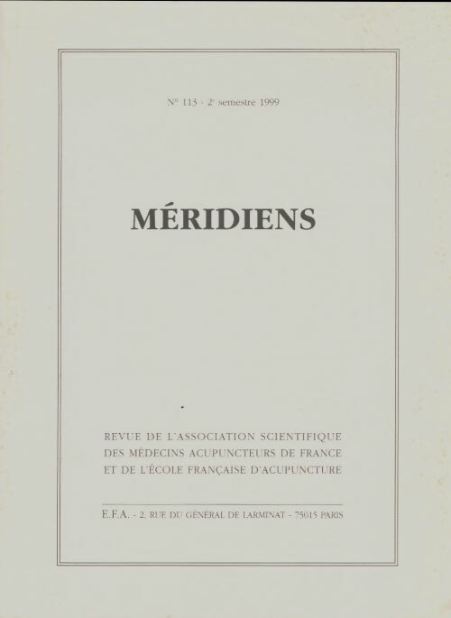 Méridiens n°113 - Collectif -  Méridiens - Livre