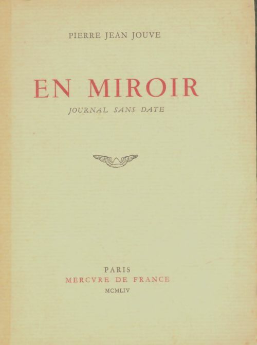 Livrenpoche : En miroir - Pierre Jean Jouve - Livre
