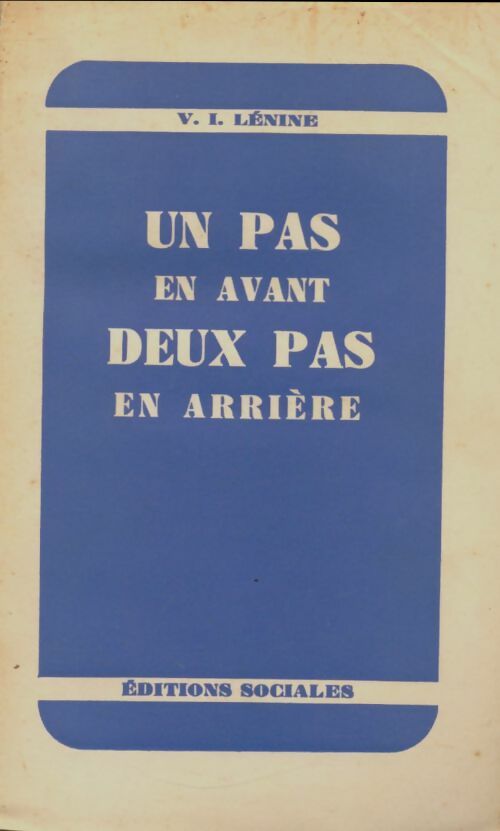 Livrenpoche : Un pas en avant, deux pas en arrière - Vladimir Illitch Lénine - Livre