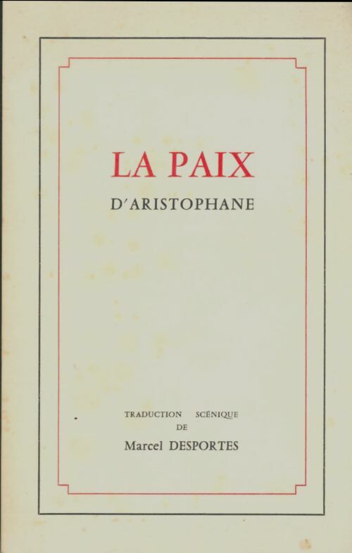 Livrenpoche : La paix  - Aristophane - Livre