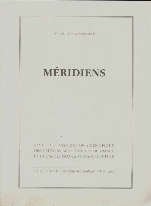 Livrenpoche : Méridiens n°115 - Collectif - Livre