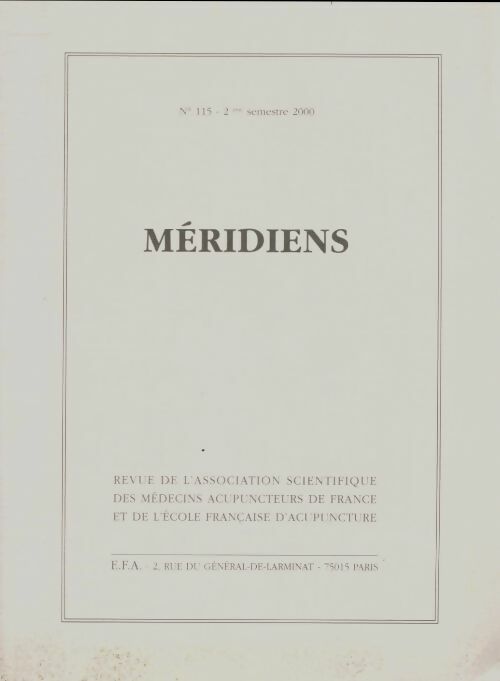 Méridiens n°115 - Collectif -  Méridiens - Livre