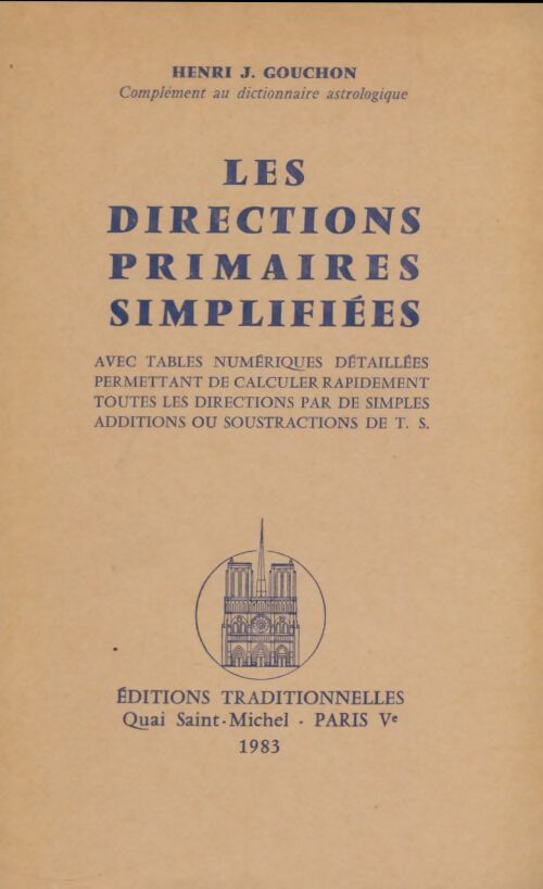 Directions primaires simplifiées - Henri-joseph Gouchon -  Traditionnelles GF - Livre