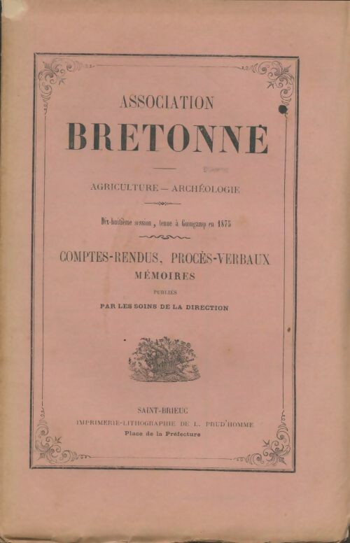 Association bretonne 1875 - Collectif -  Association bretonne GF - Livre