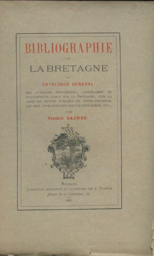 Livrenpoche : Bibliographie de la Bretagne - Frédéric Sacher - Livre